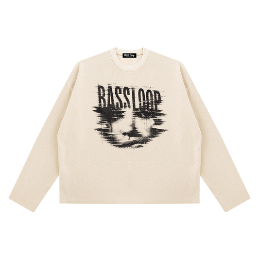 Bassloop. Distorted Knit (Black Print)