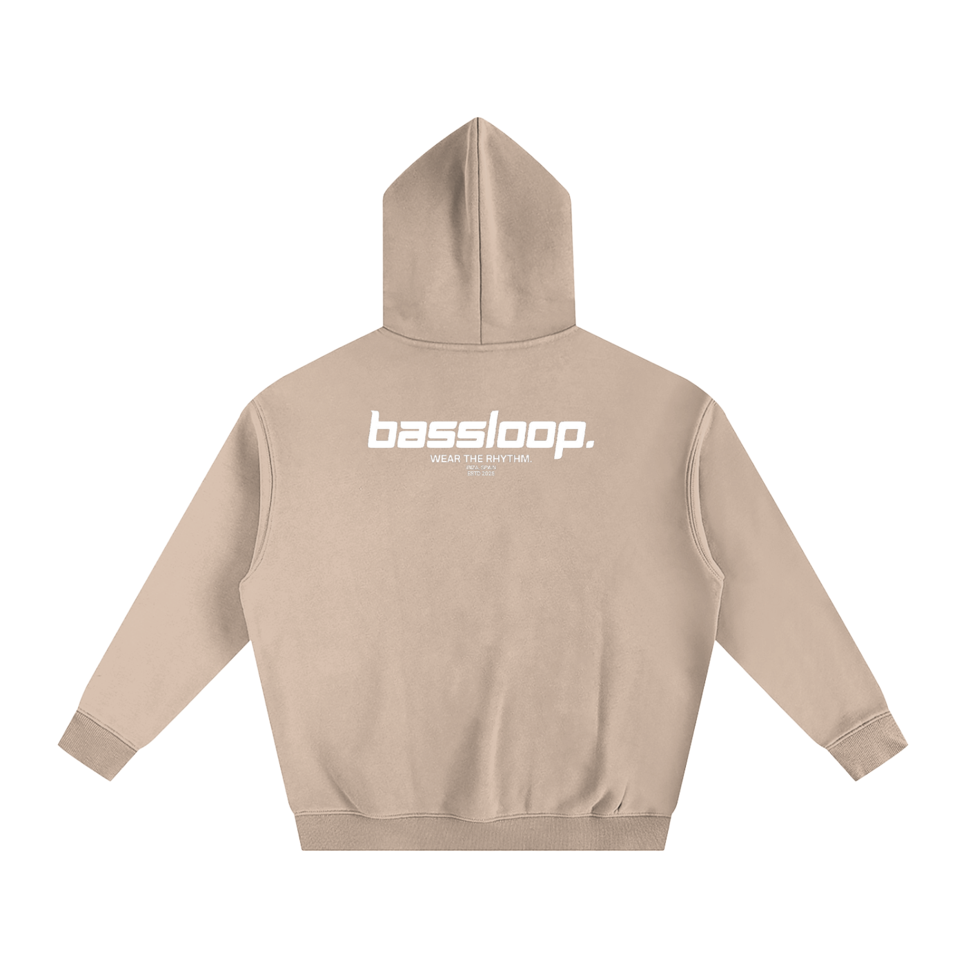Bassloop. Speedy Heavy Hoodie (White Text)