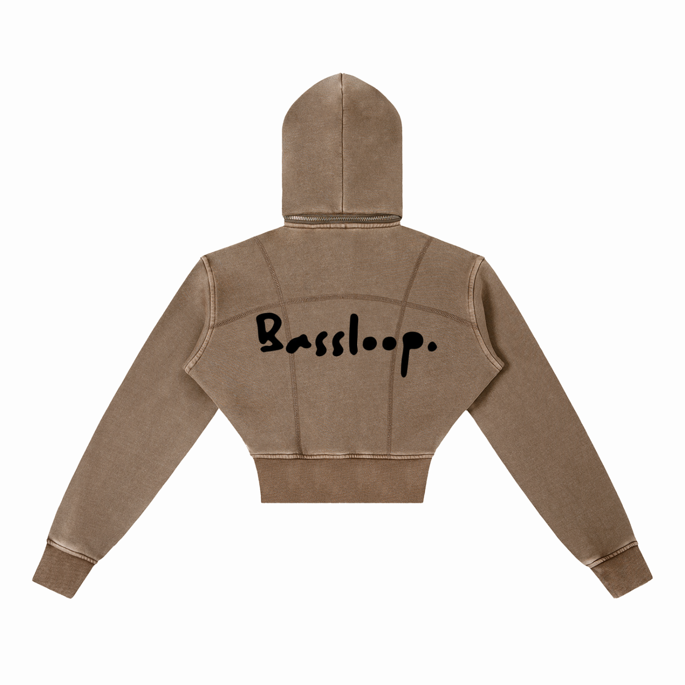 Bassloop. Vintage Cropped Hoodie.