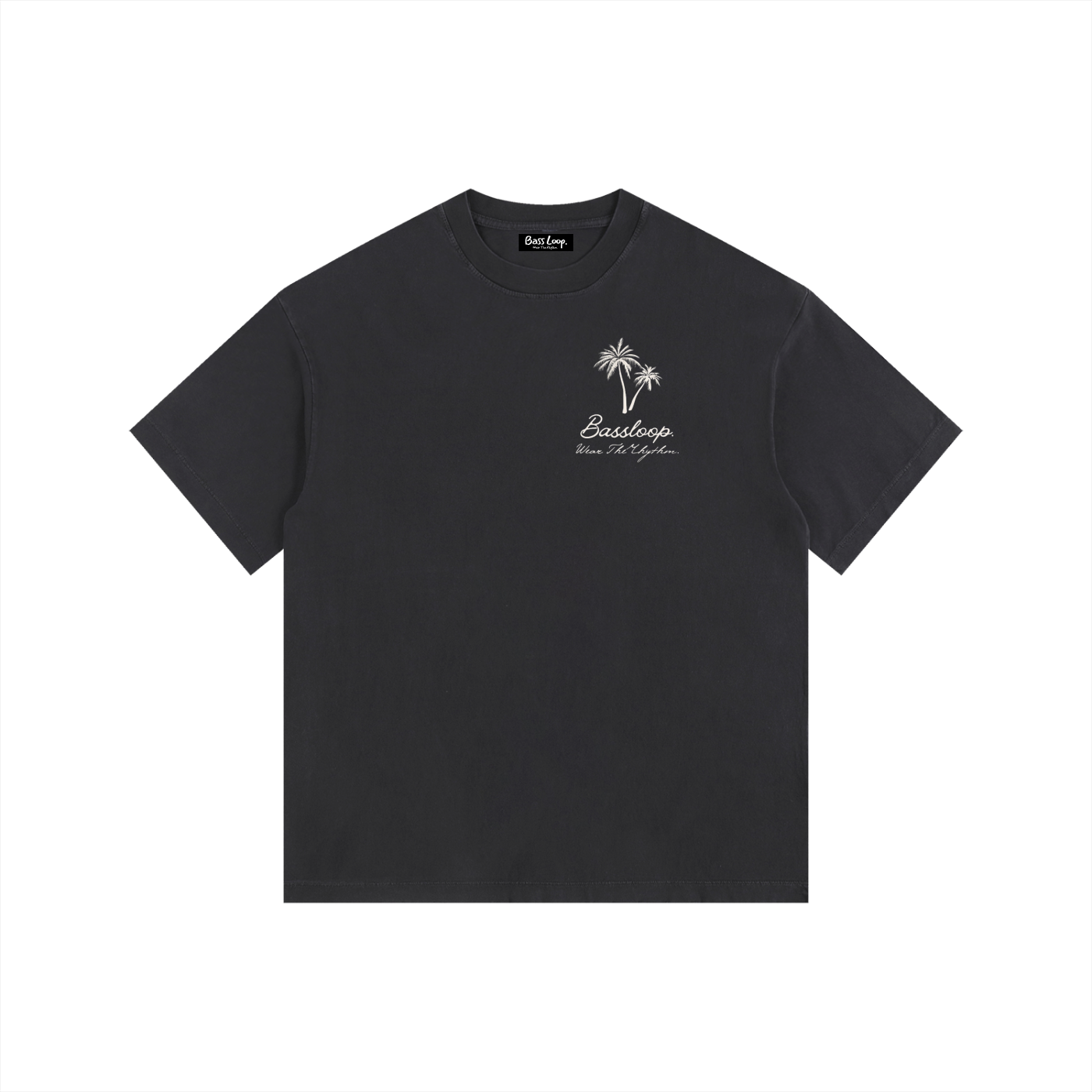 Bassloop. Palm Heavy Tee (Black)