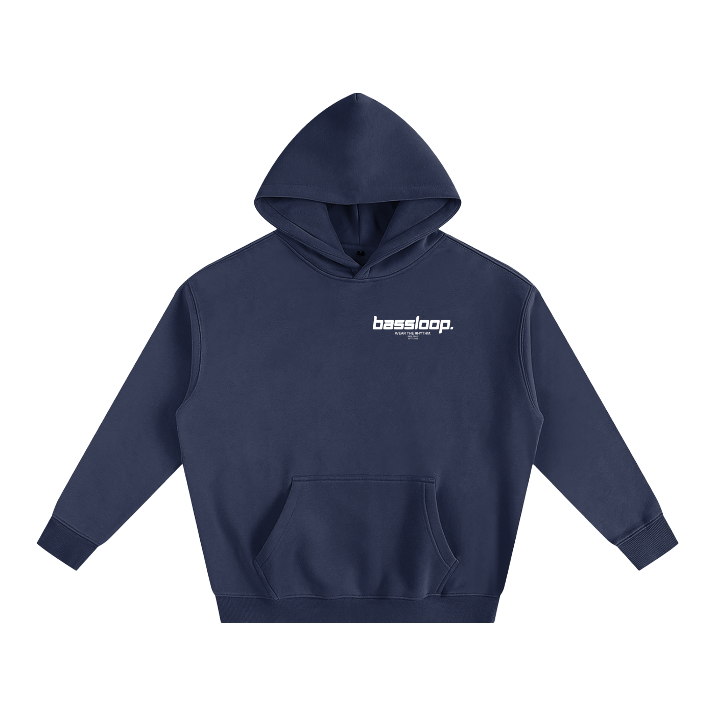 Bassloop. Speedy Heavy Hoodie (White Text)