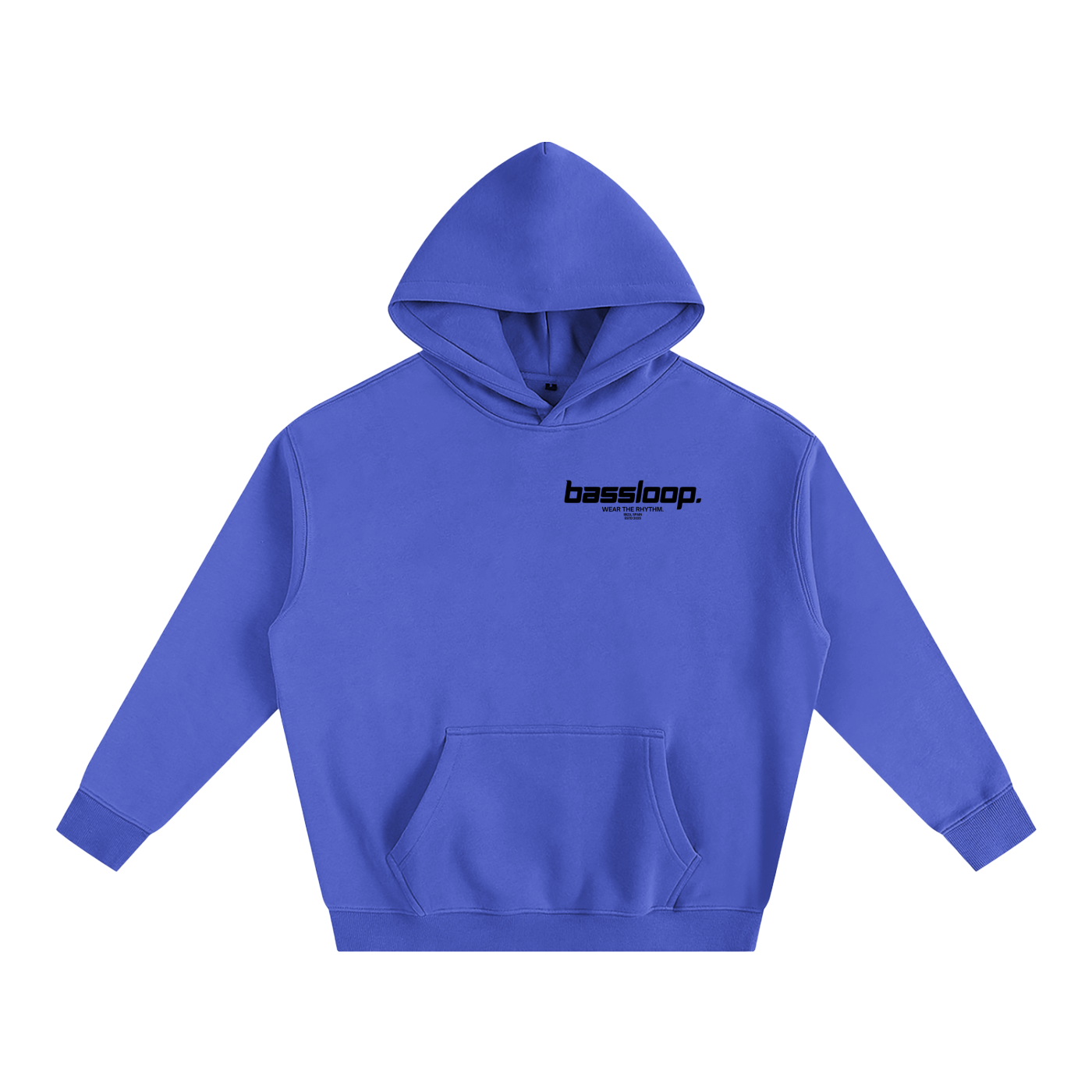 Bassloop. Speedy Heavy Hoodie (Black Text)