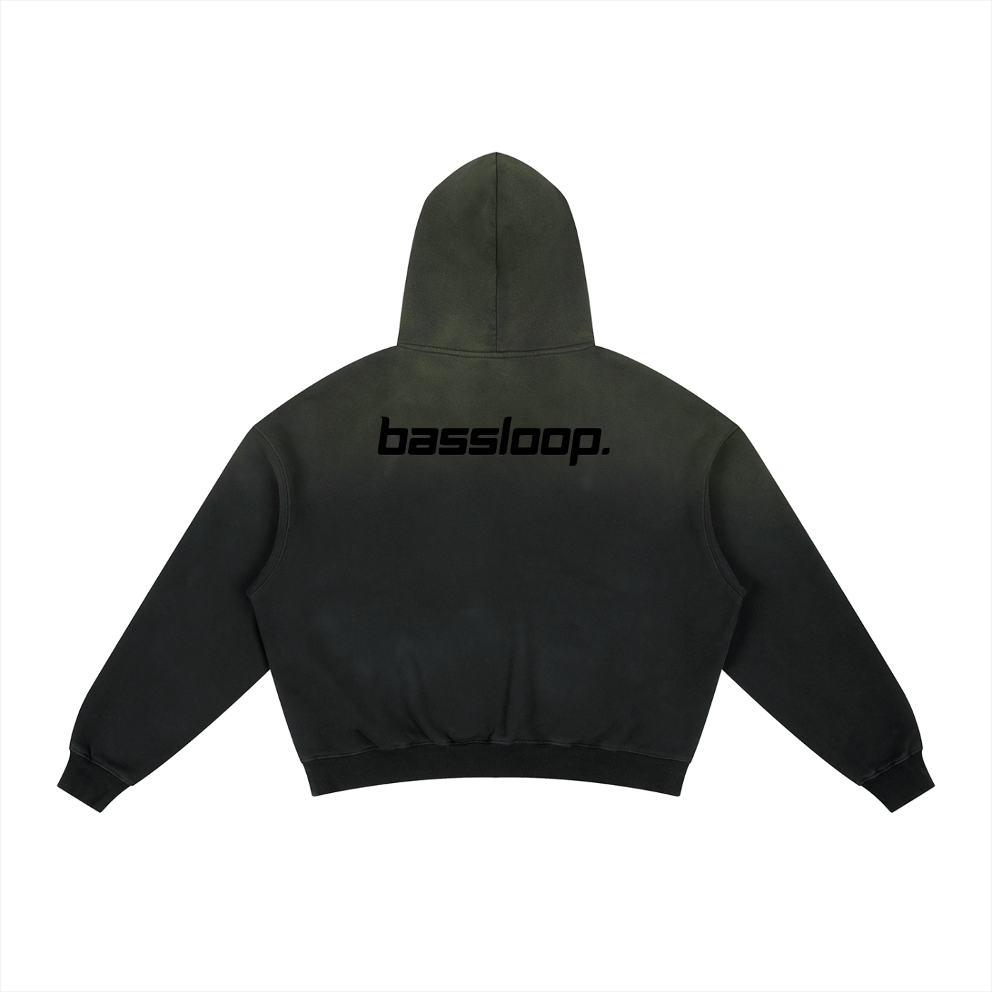 Bassloop. Frayed Boxy Fleece Hoodie