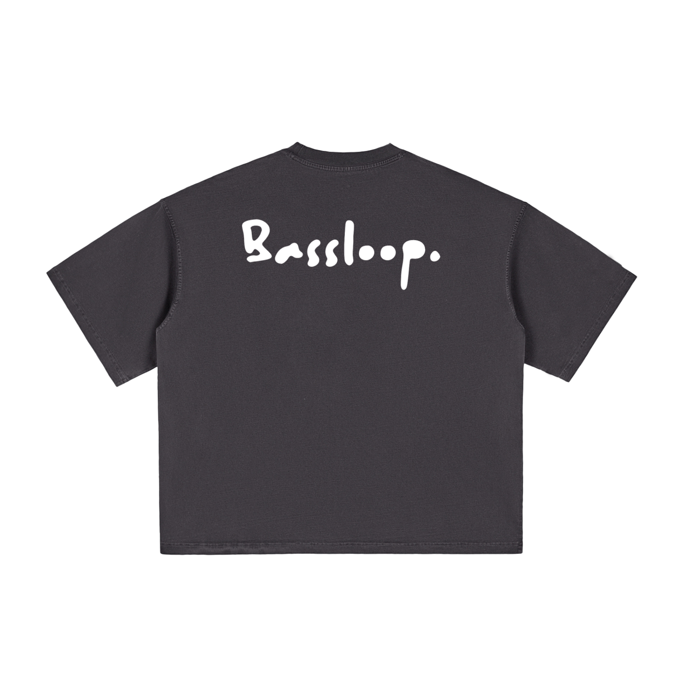Bassloop. Signature Boxy Tee (White Text)