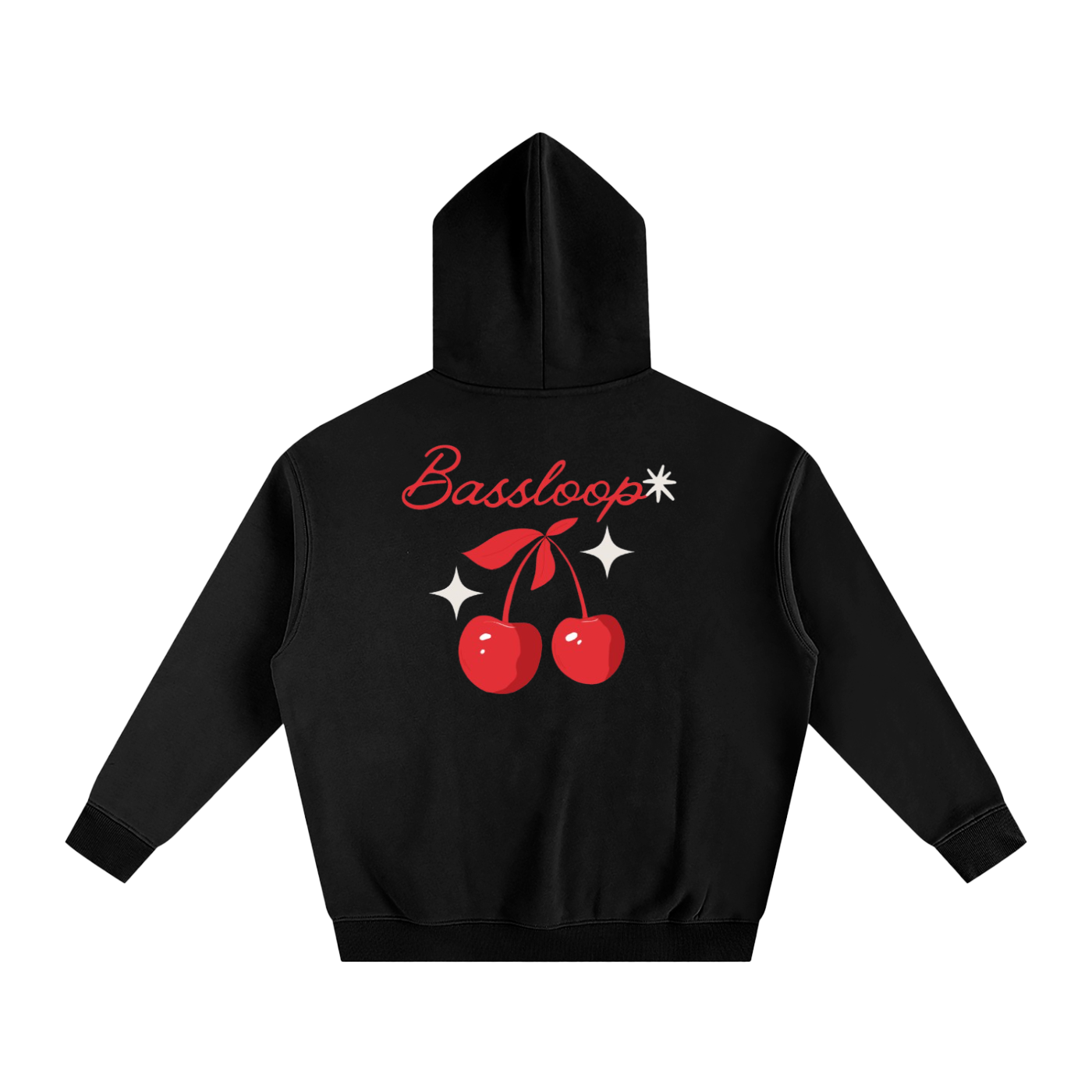 Bassloop. Cherry Heavy Hoodie