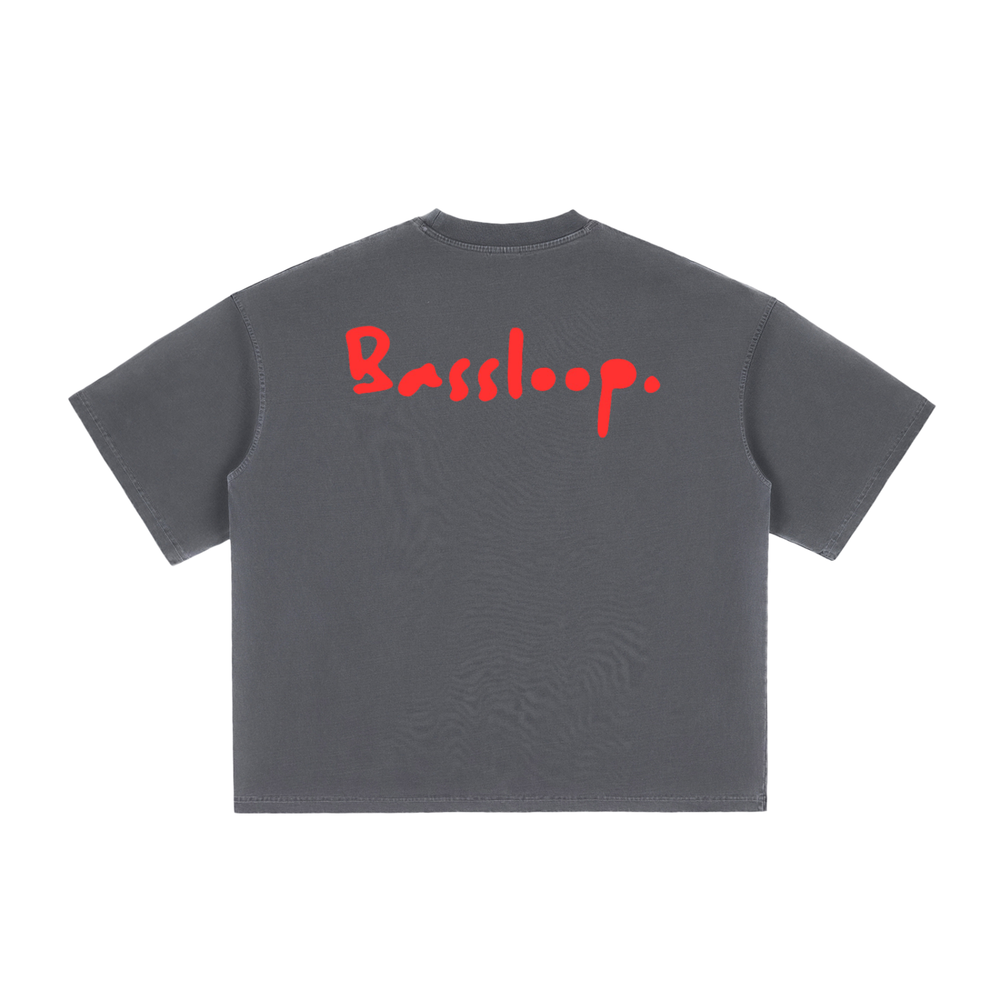 Bassloop. Signature Boxy Tee (Red Text)