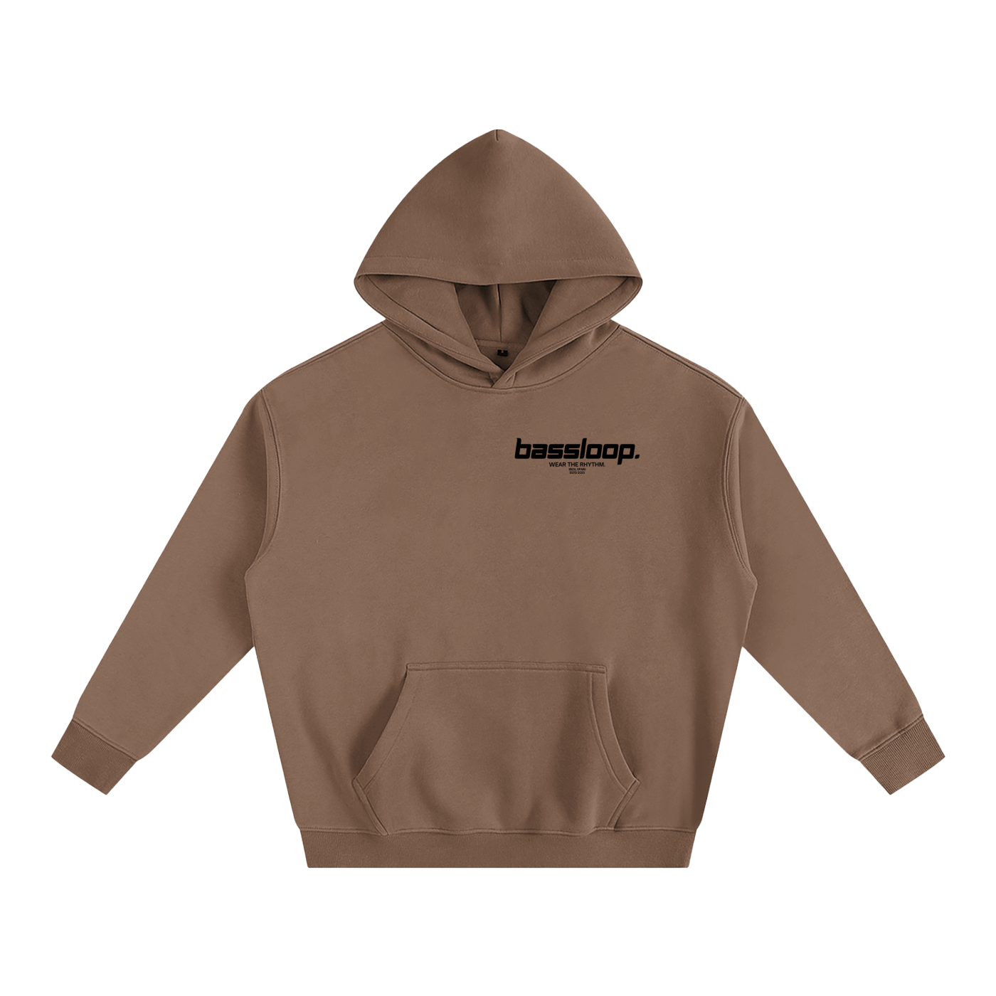 Bassloop. Speedy Heavy Hoodie (Black Text)
