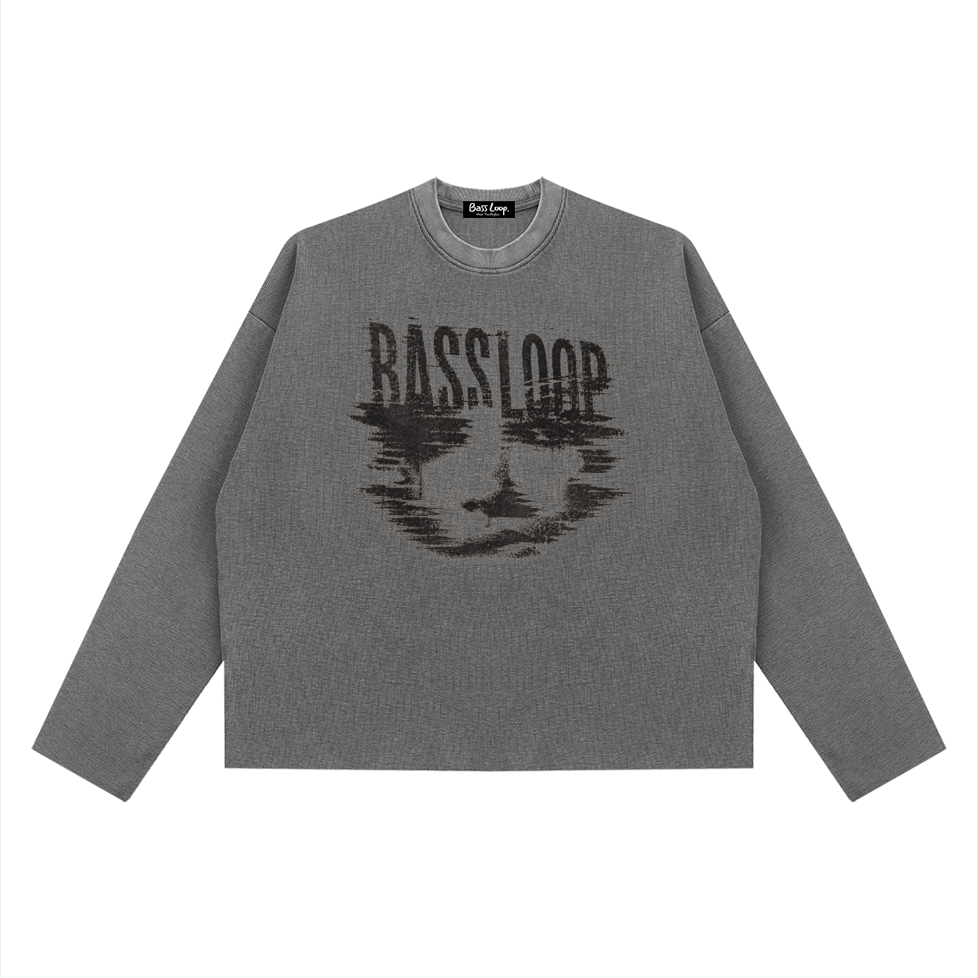 Bassloop. Distorted Knit (Black Print)