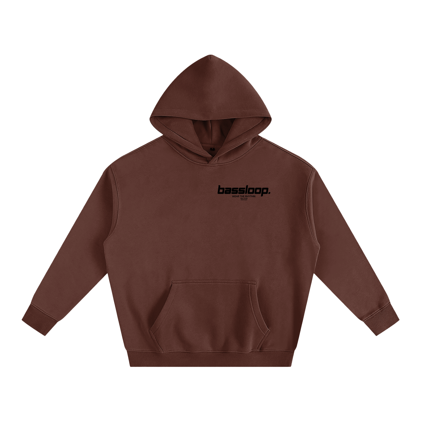 Bassloop. Speedy Heavy Hoodie (Black Text)