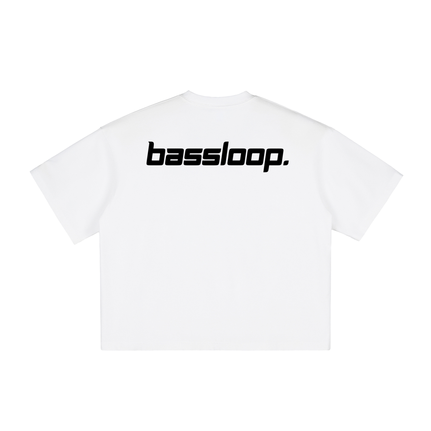 Bassloop. Speedy Boxy Tee (Black Text)