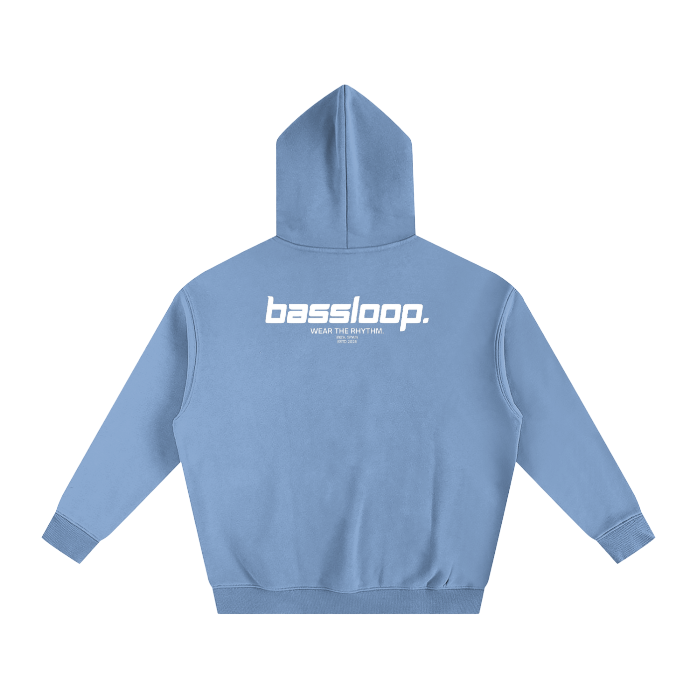 Bassloop. Speedy Heavy Hoodie (White Text)