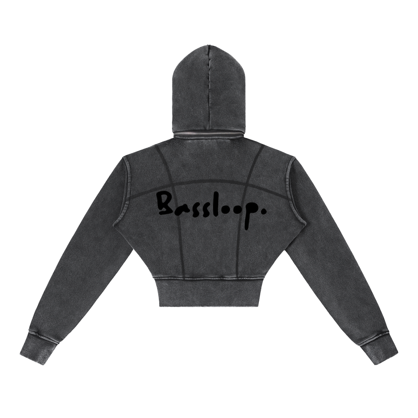 Bassloop. Vintage Cropped Hoodie.