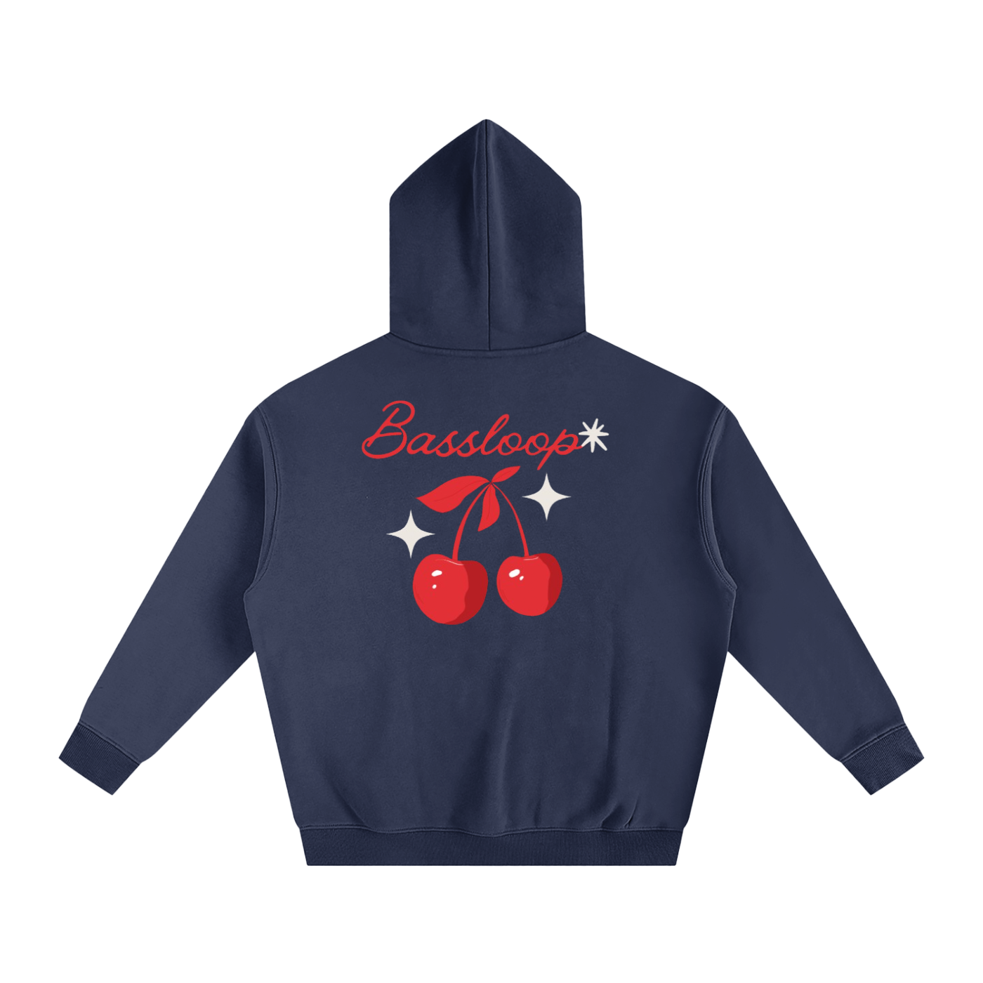 Bassloop. Cherry Heavy Hoodie