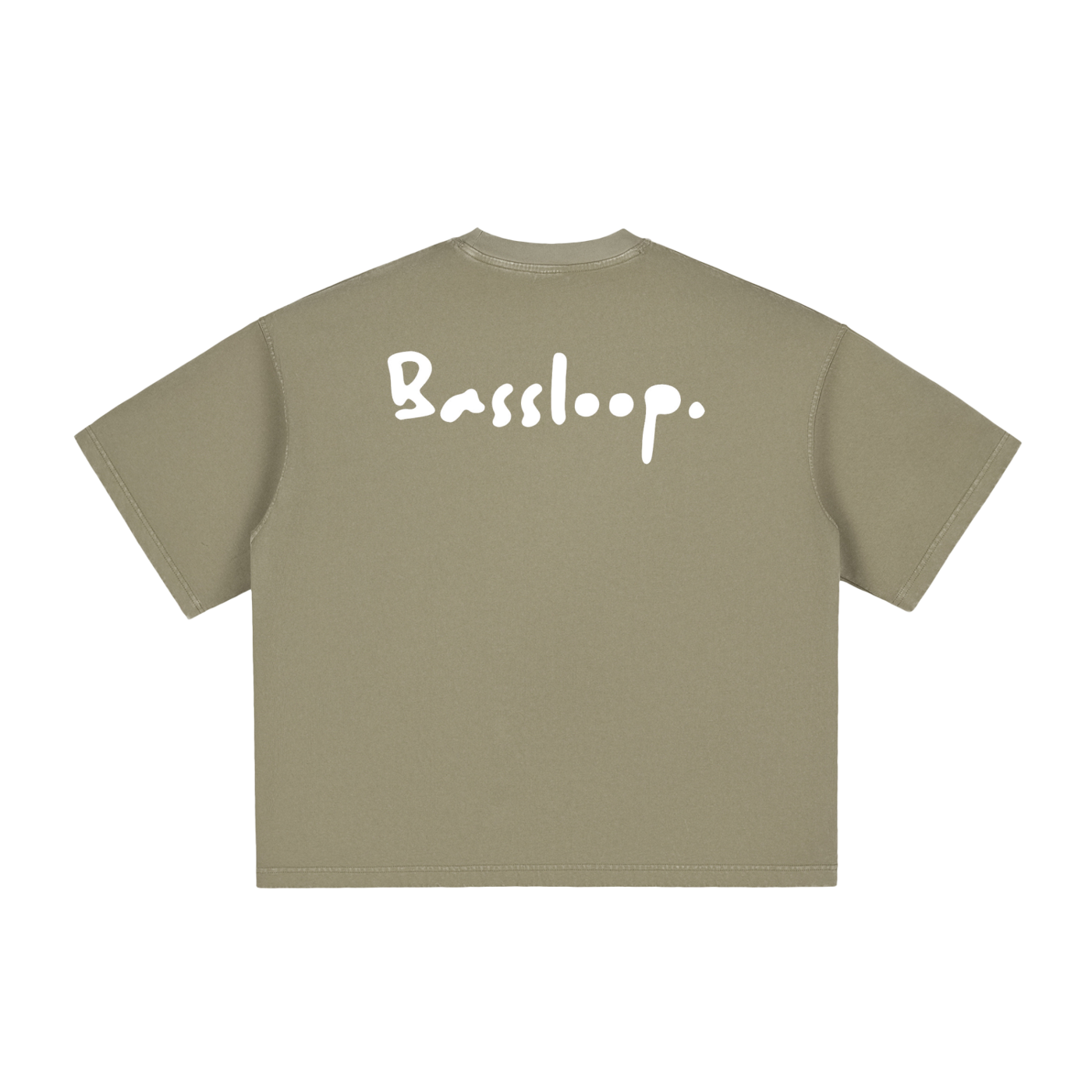 Bassloop. Signature Boxy Tee (White Text)