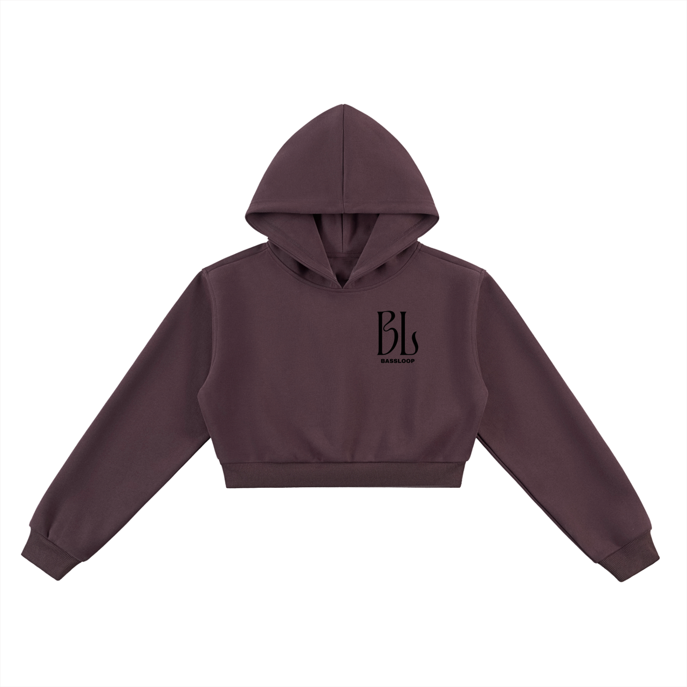 Bassloop. Cropped Hoodie