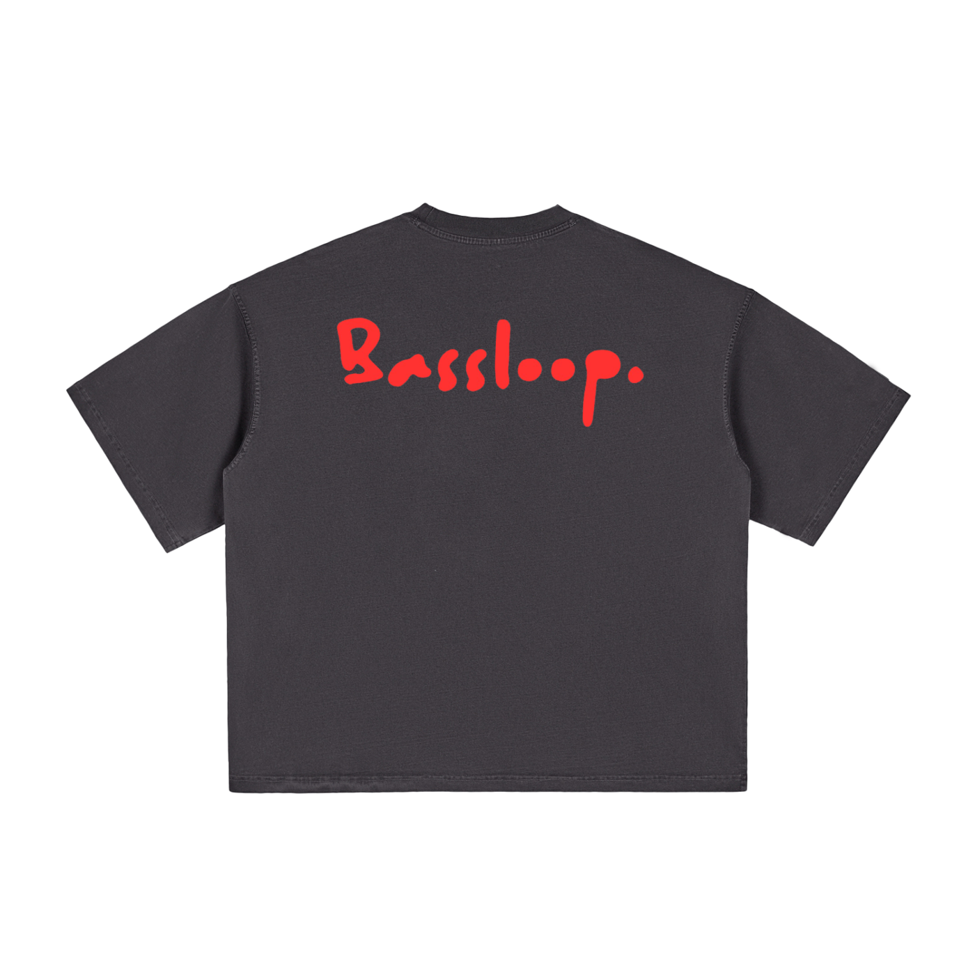 Bassloop. Signature Boxy Tee (Red Text)