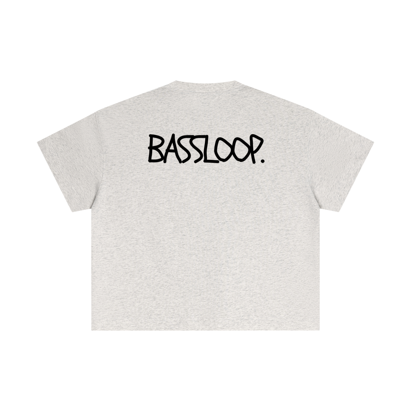 Bassloop. Sketch Text Boxy Tee (Front Text)