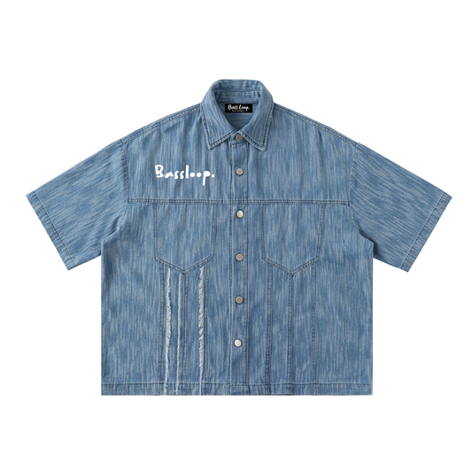 Bassloop. Distressed Denim Jacket