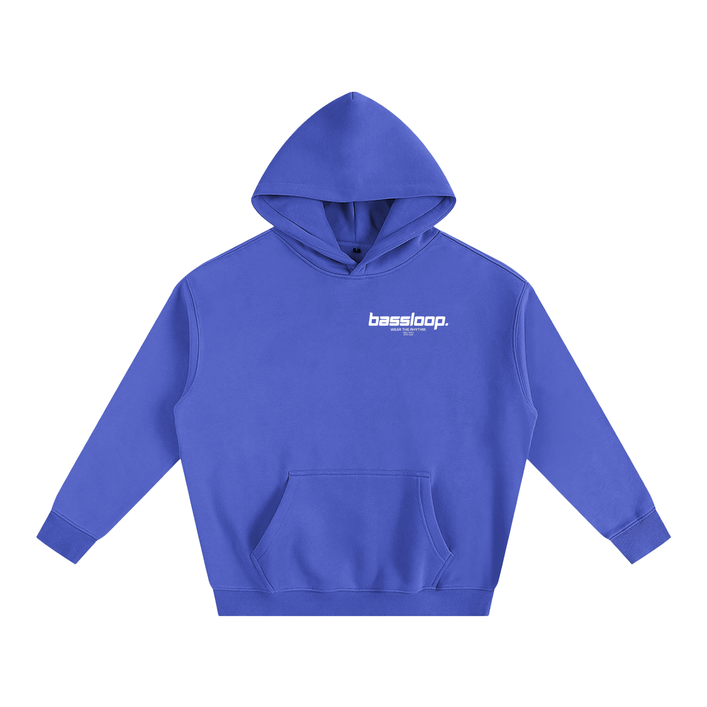Bassloop. Speedy Heavy Hoodie (White Text)