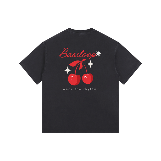Bassloop. Cherry Heavy Tee