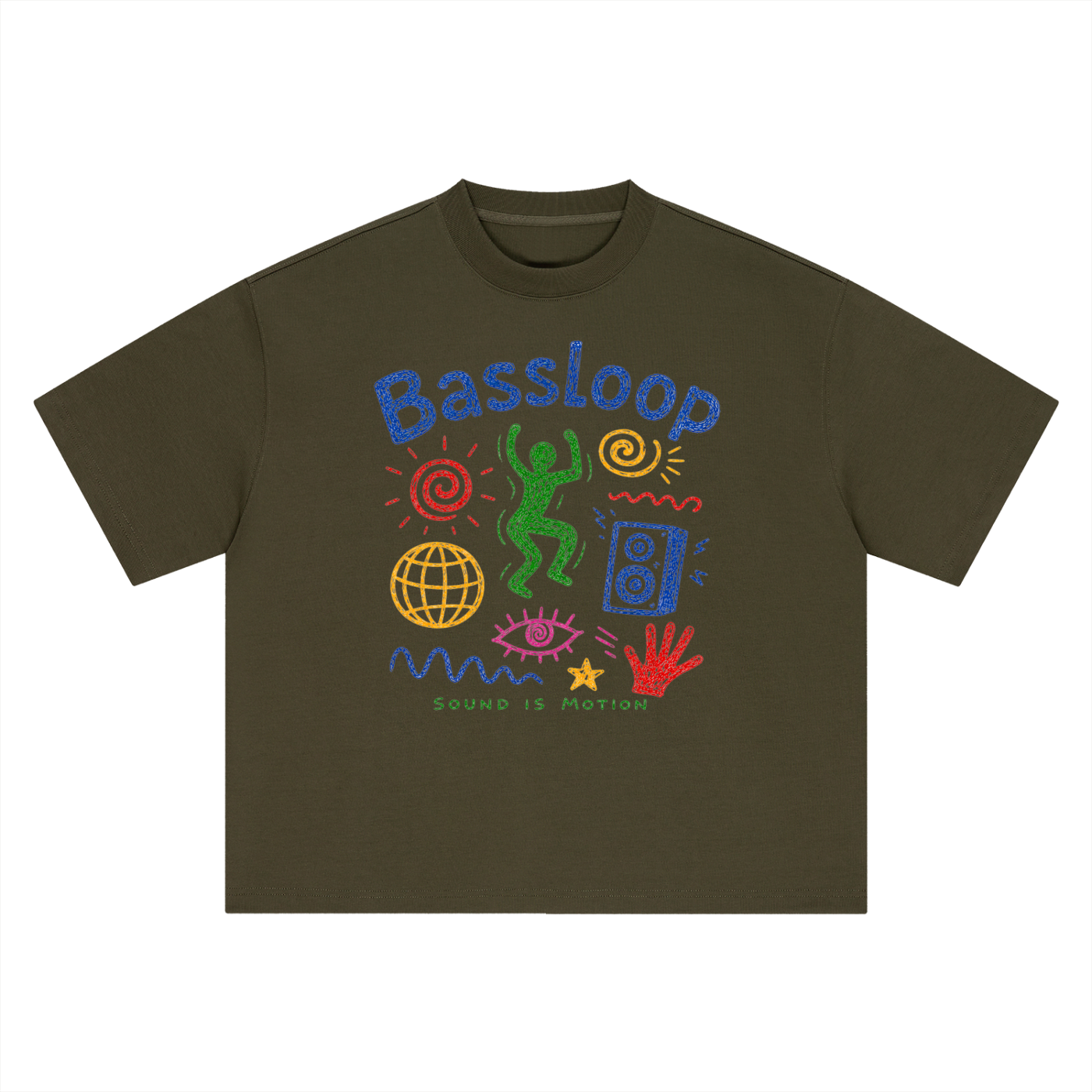 Bassloop. Crayon Tee