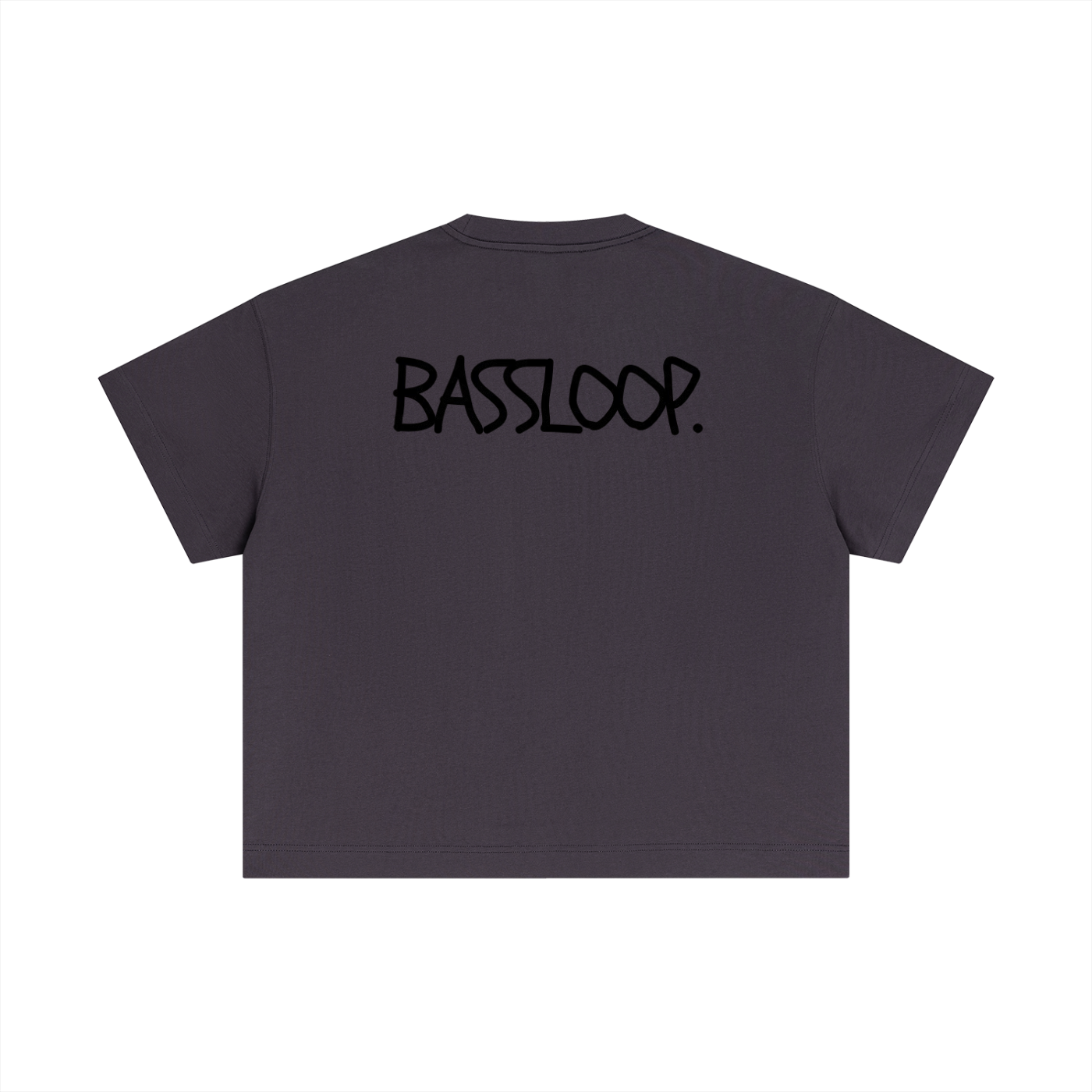 Bassloop. Sketch Text Boxy Tee (Front Text)