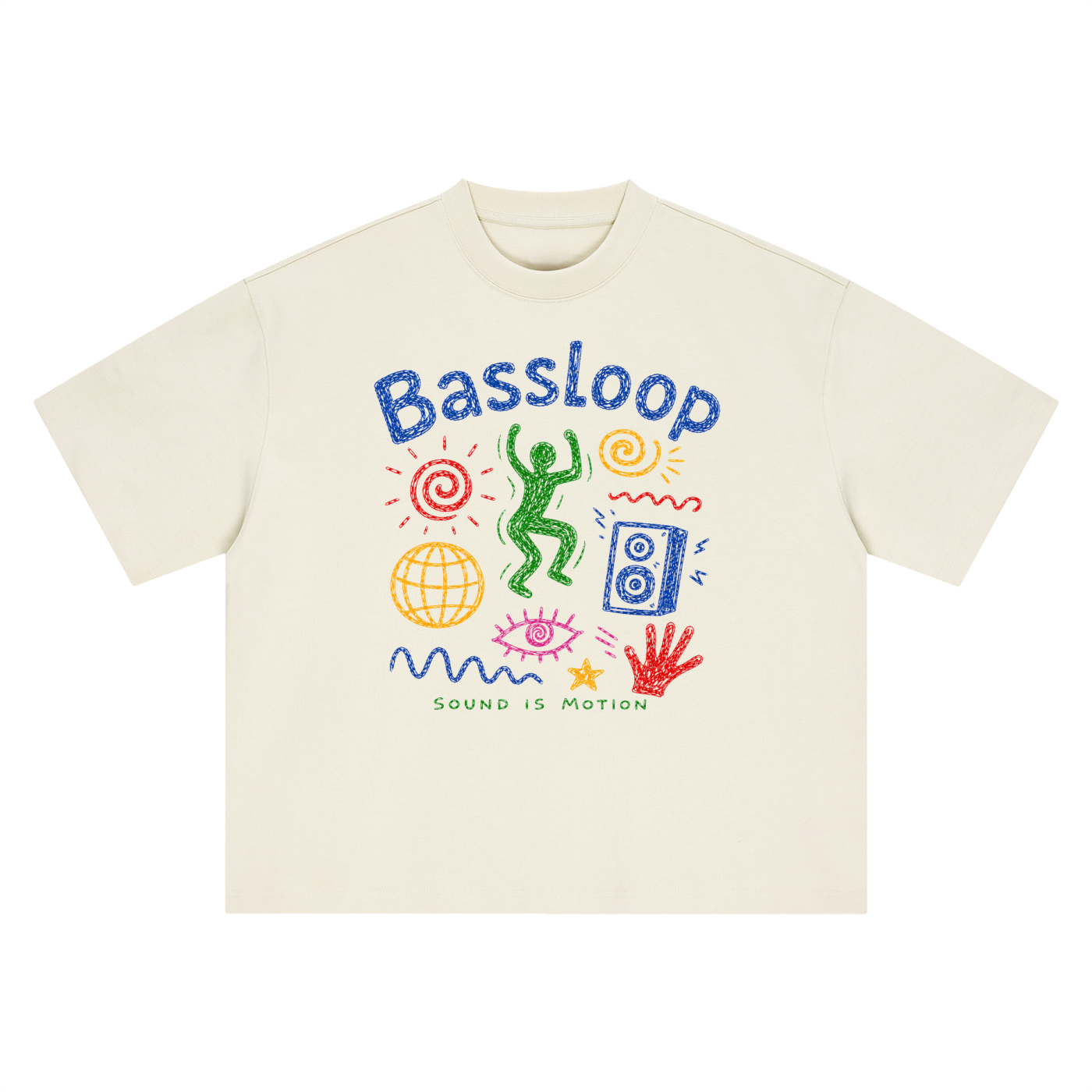 Bassloop. Crayon Tee