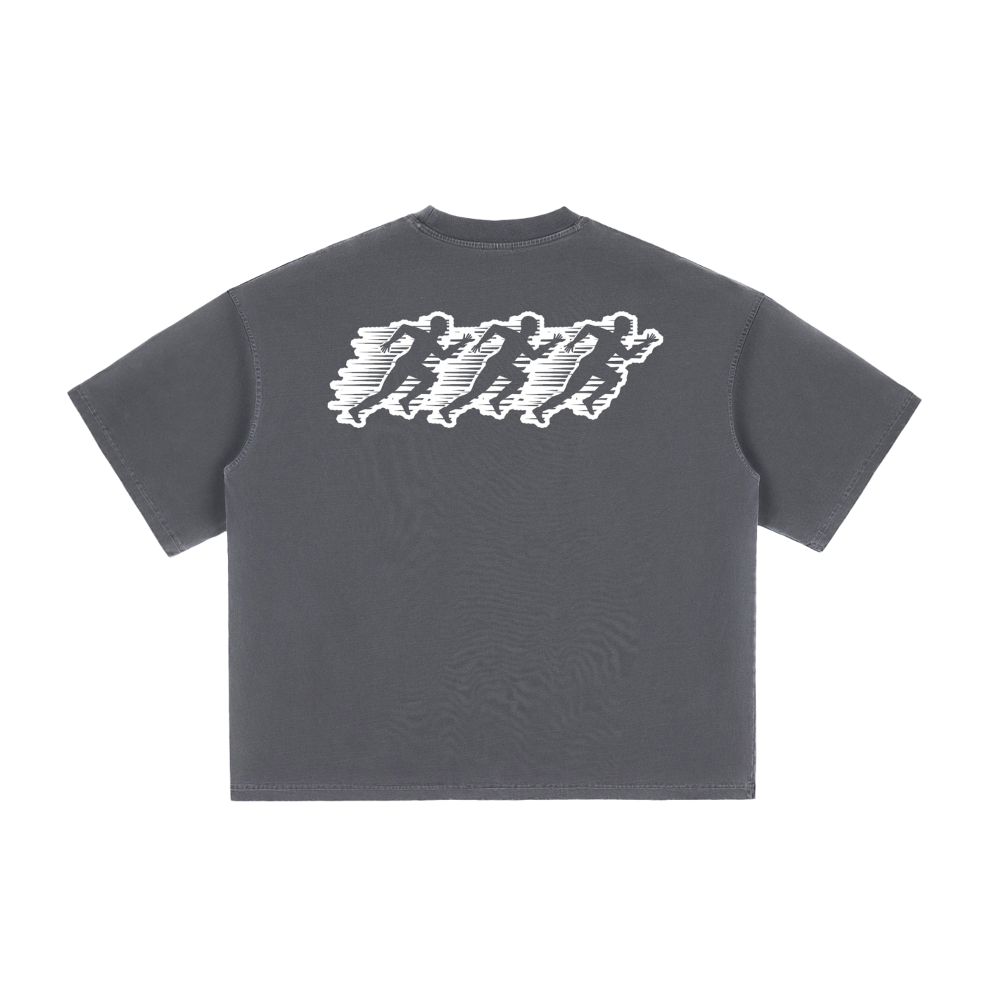 Bassloop. Running Club Boxy Tee (White Text)