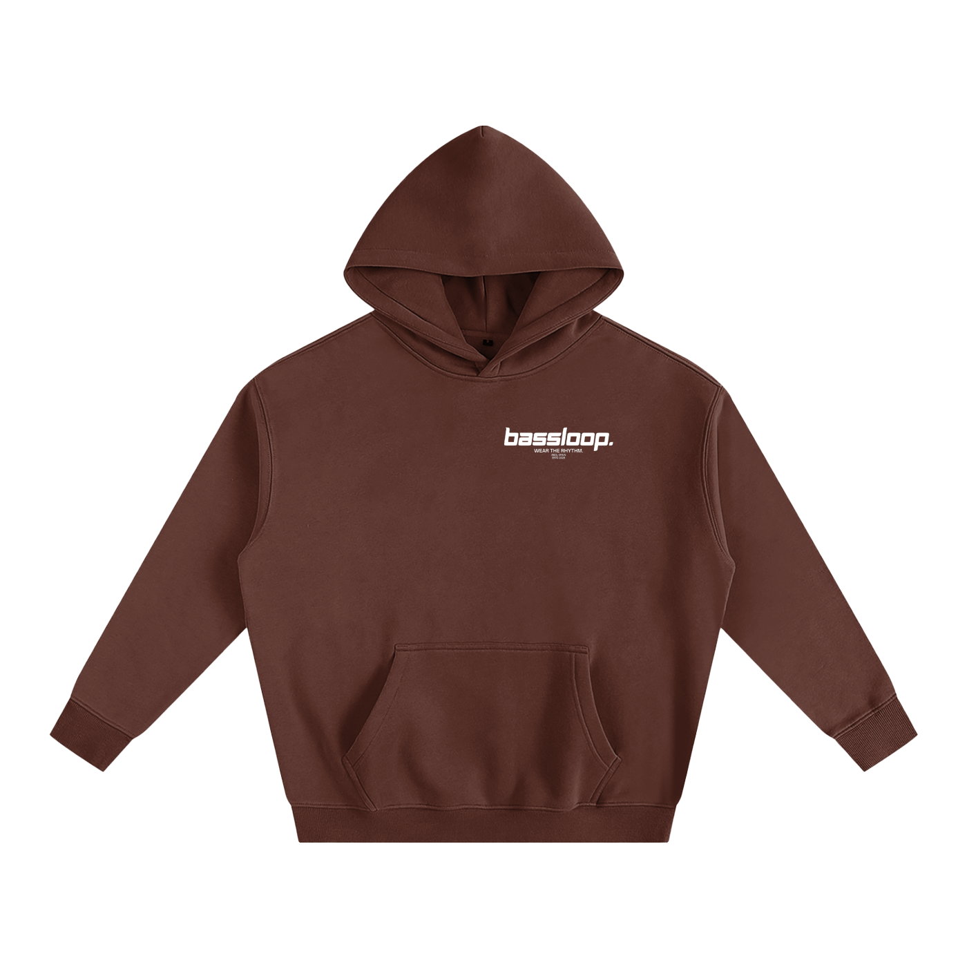 Bassloop. Speedy Heavy Hoodie (White Text)