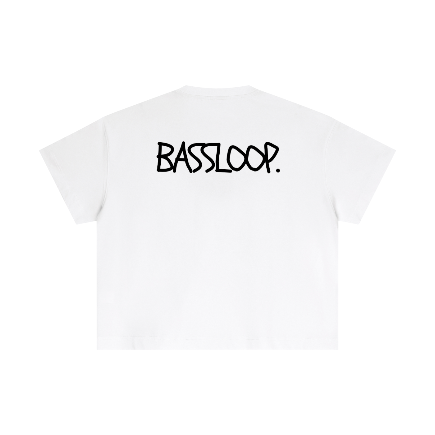 Bassloop. Sketch Text Boxy Tee (Front Text)