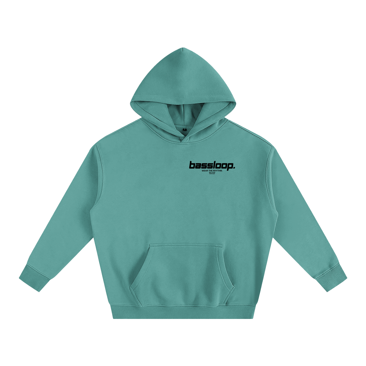 Bassloop. Speedy Heavy Hoodie (Black Text)