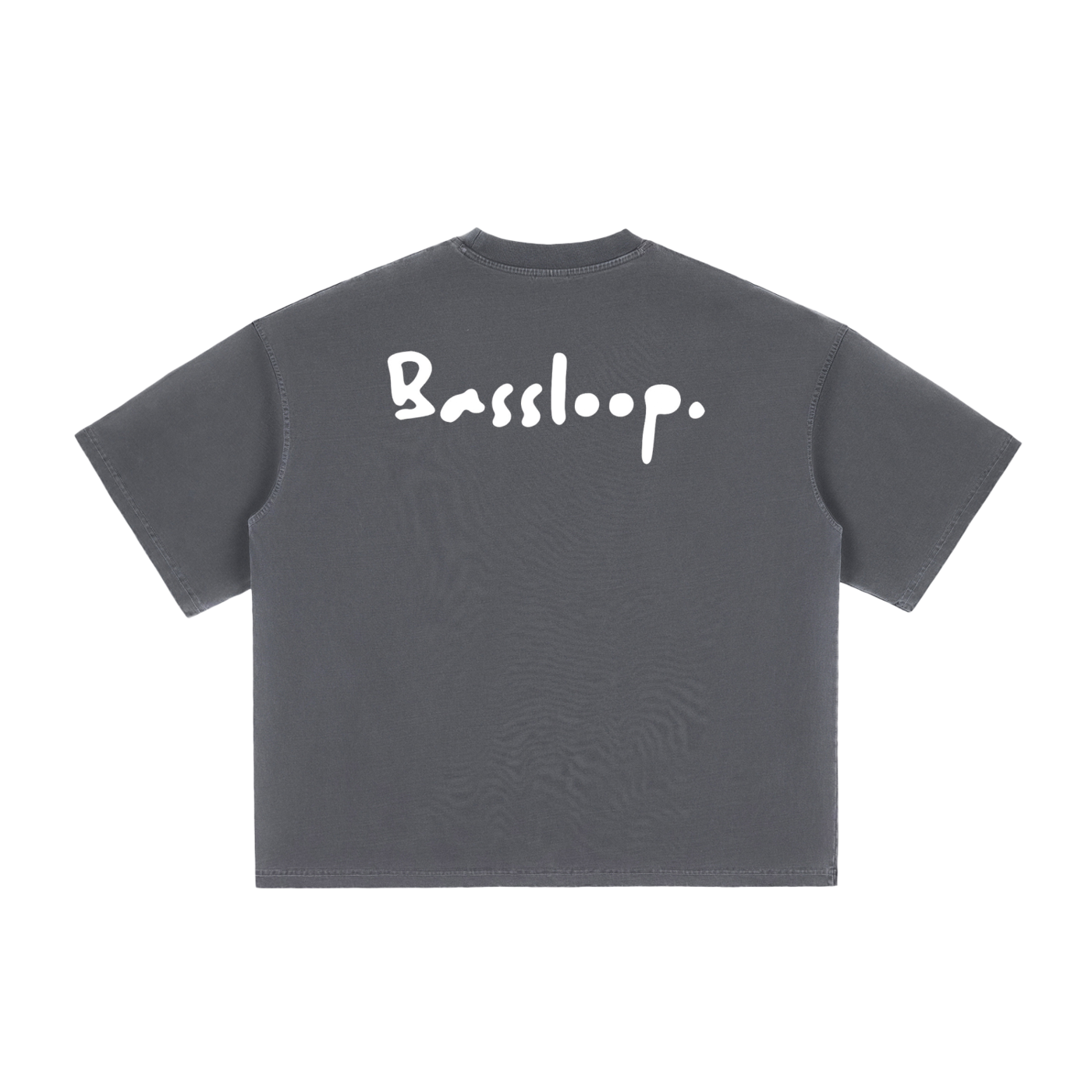Bassloop. Signature Boxy Tee (White Text)