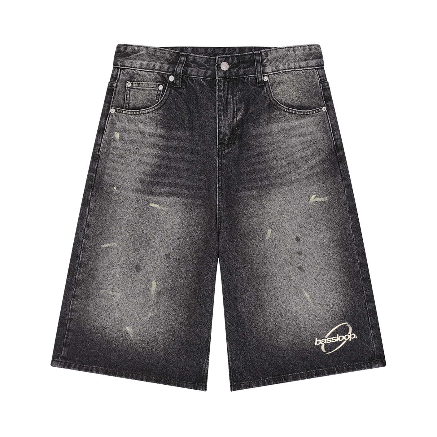 Bassloop. Vintage Splatter Baggy Jorts