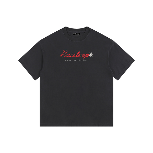 Bassloop. Cherry Heavy Tee