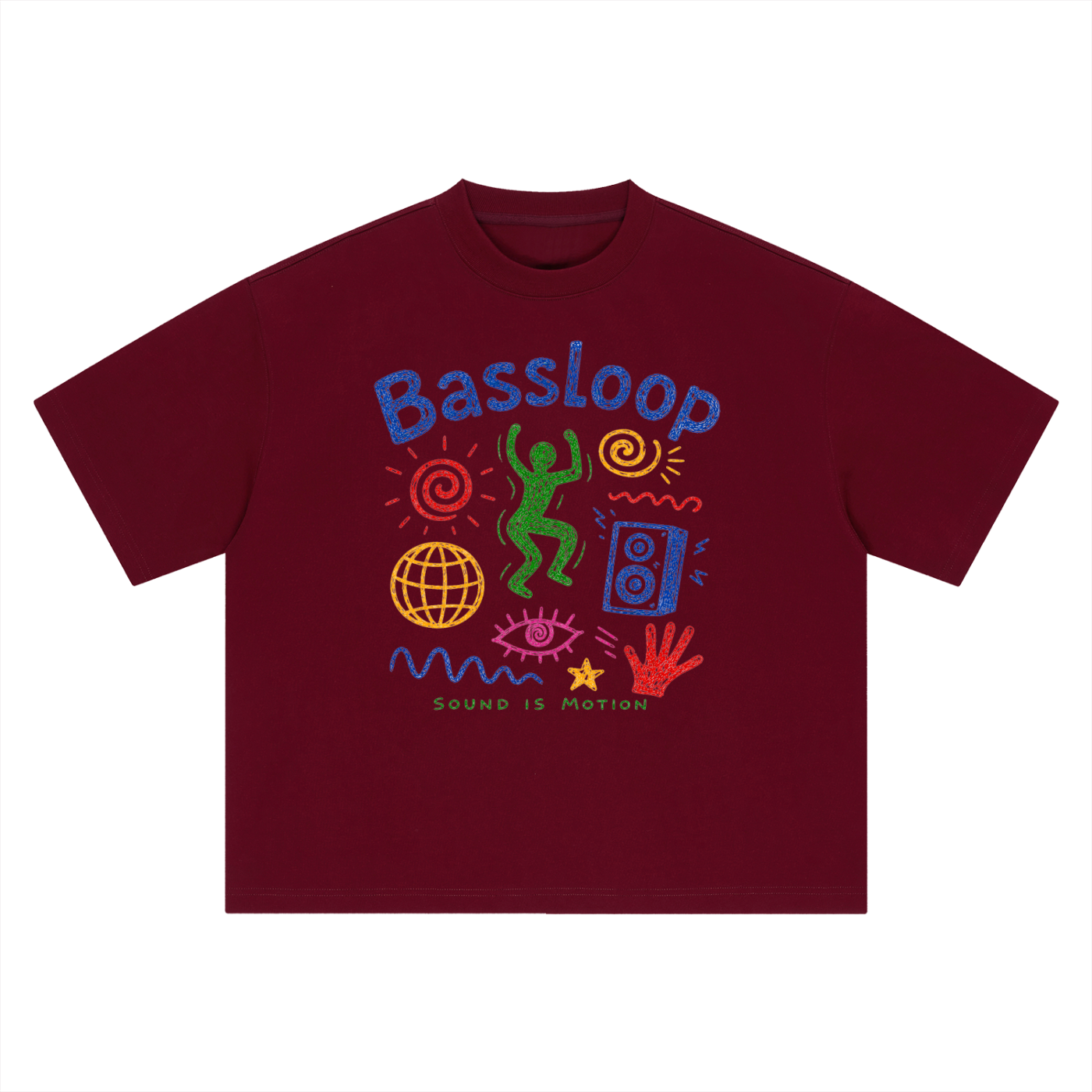 Bassloop. Crayon Tee