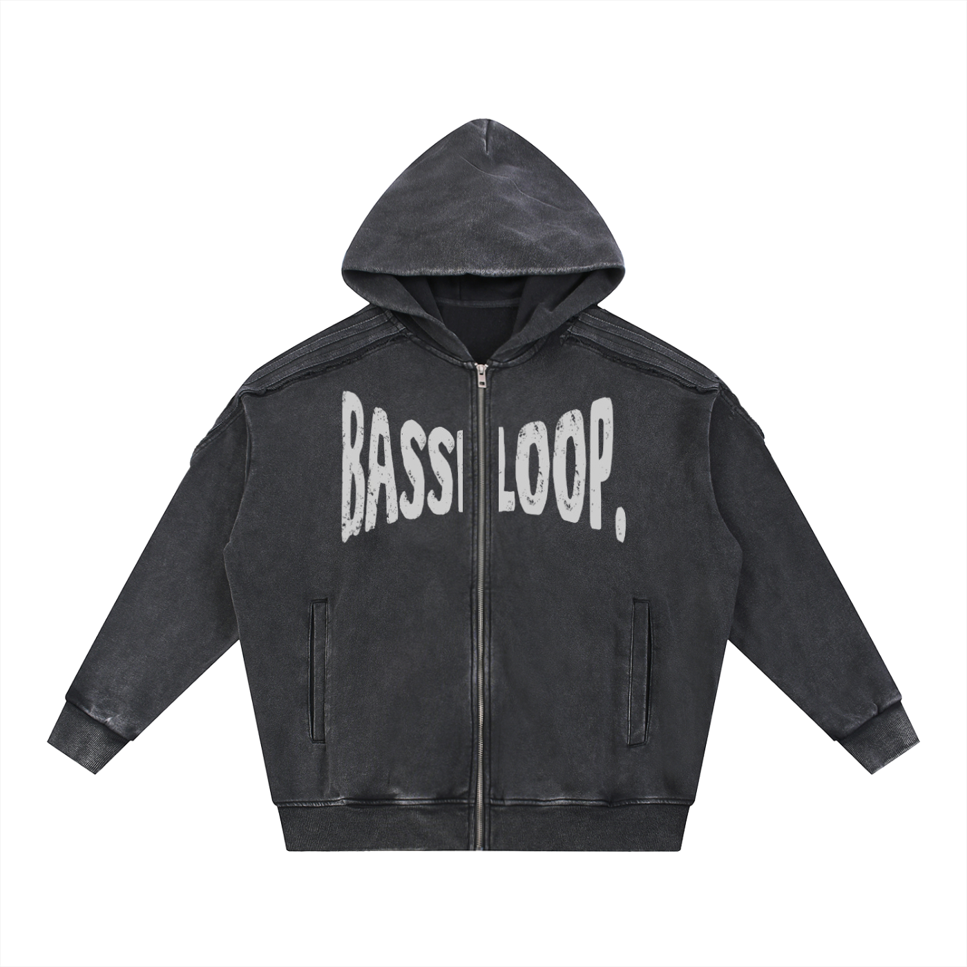 Bassloop. Tape Edge Subline Zip-Up Hoodie