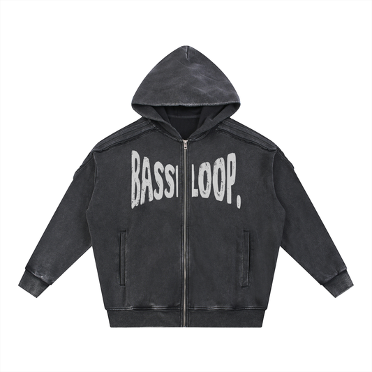 Bassloop. Tape Edge Subline Zip-Up Hoodie