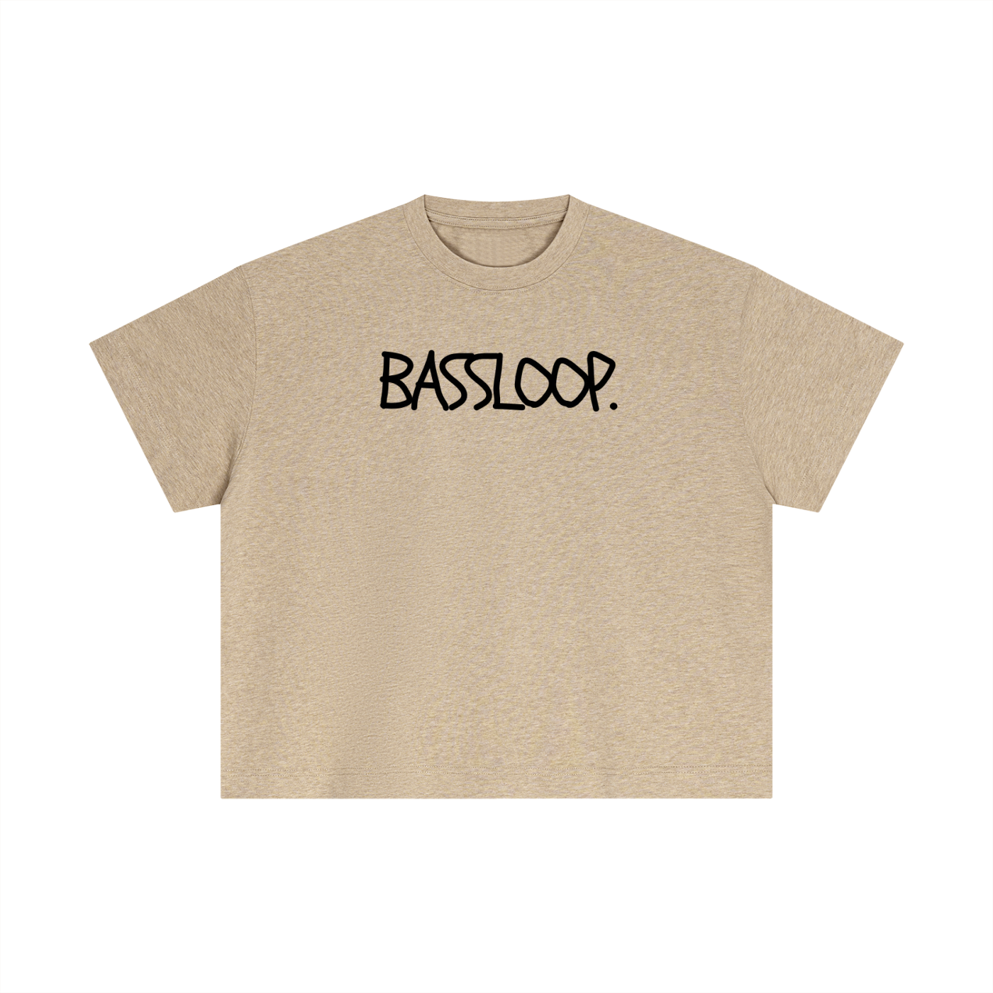 Bassloop. Sketch Text Boxy Tee (Back Text)