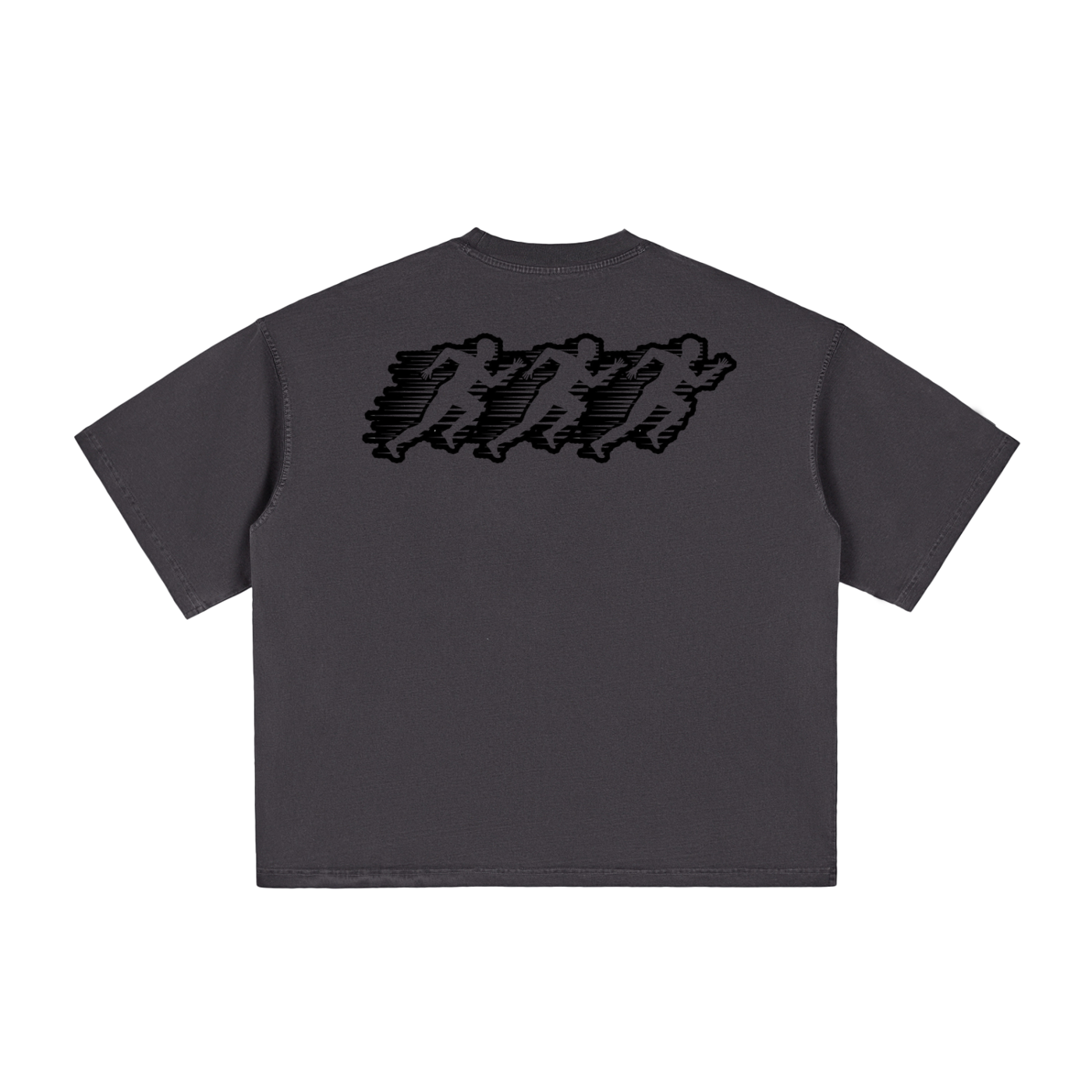 Bassloop. Running Club Boxy Tee (Black Text)