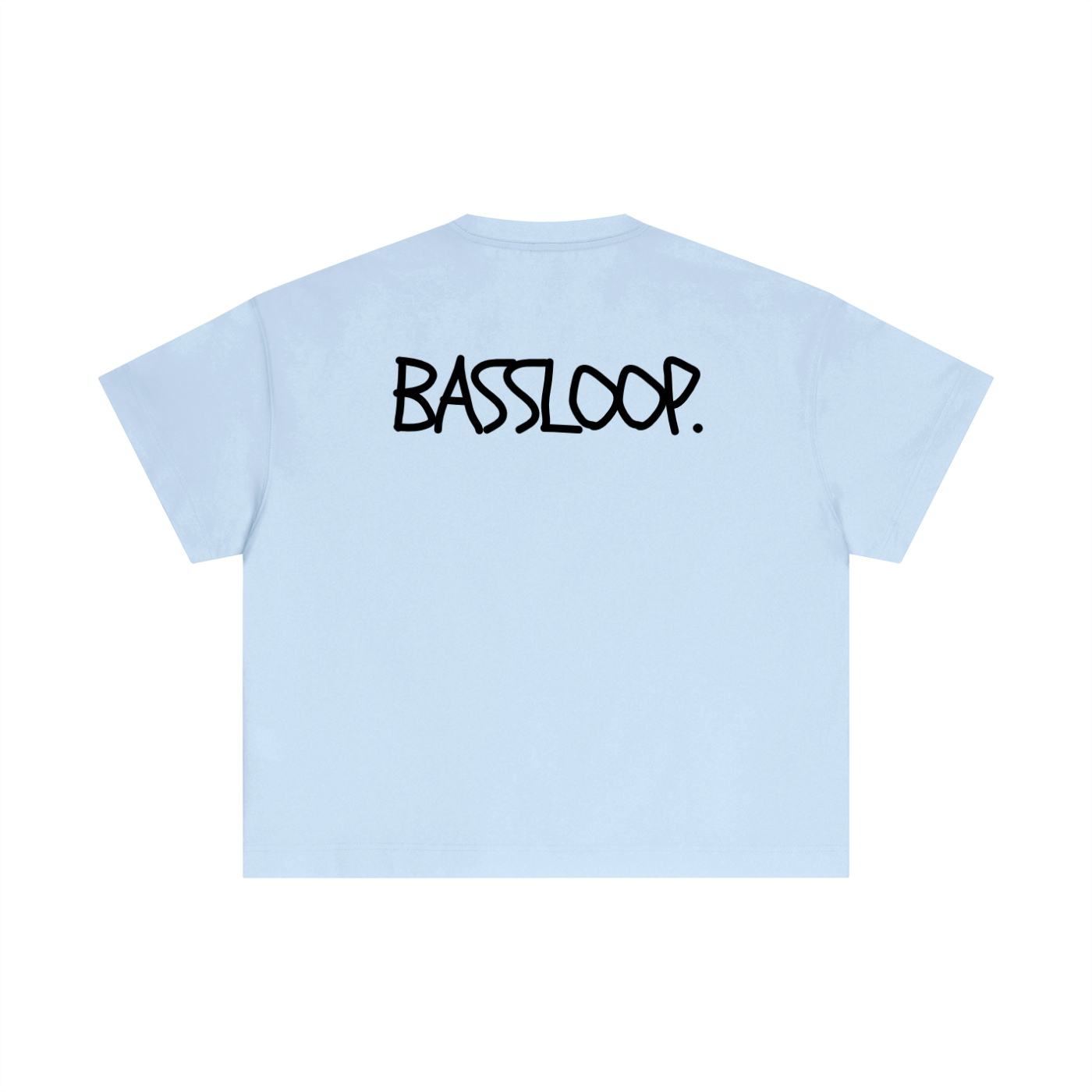 Bassloop. Sketch Text Boxy Tee (Front Text)