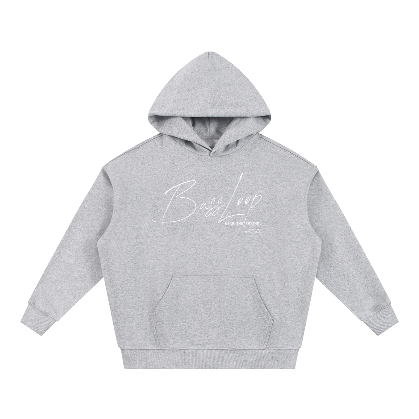 Bassloop. Signature Heavy Hoodie (White Text)