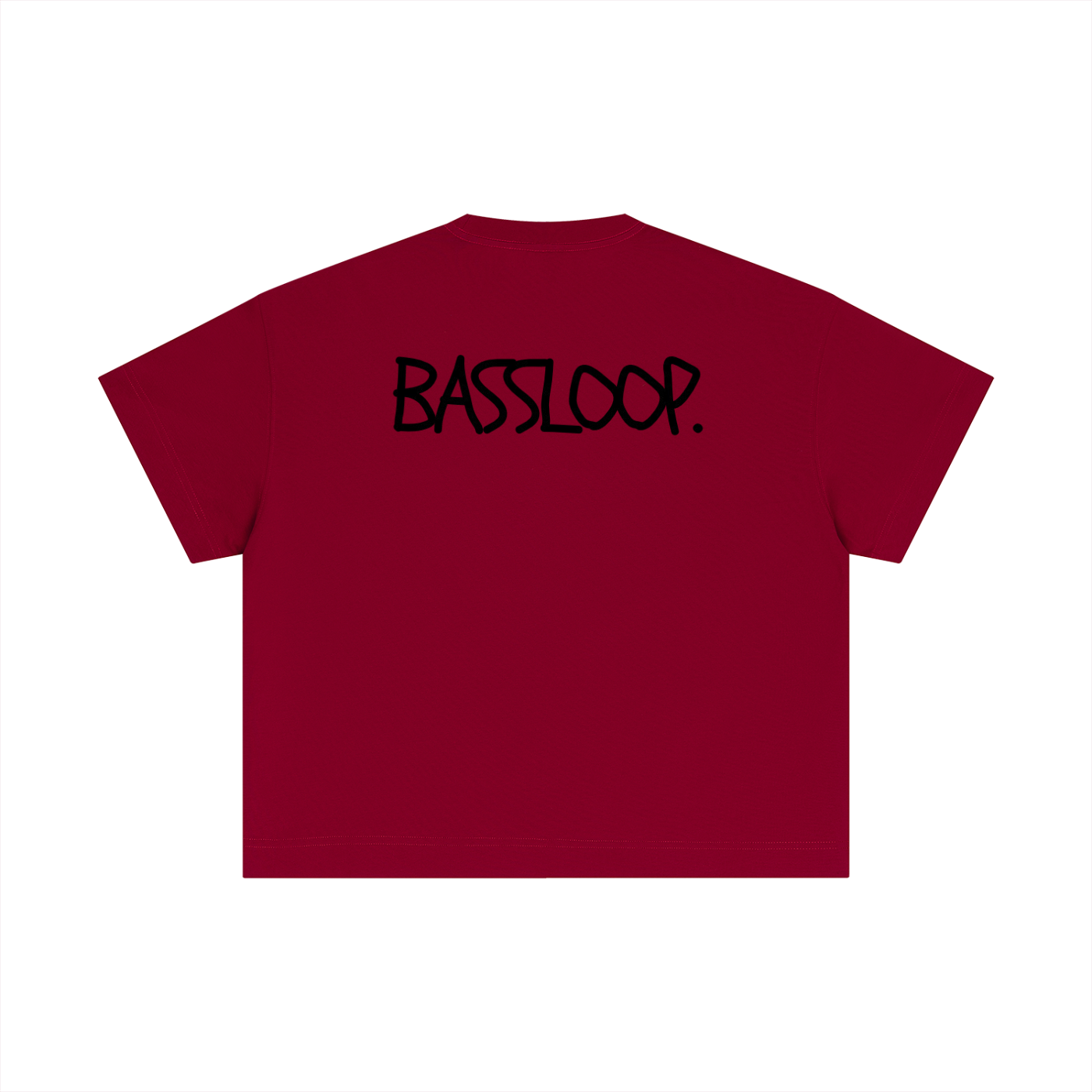 Bassloop. Sketch Text Boxy Tee (Front Text)