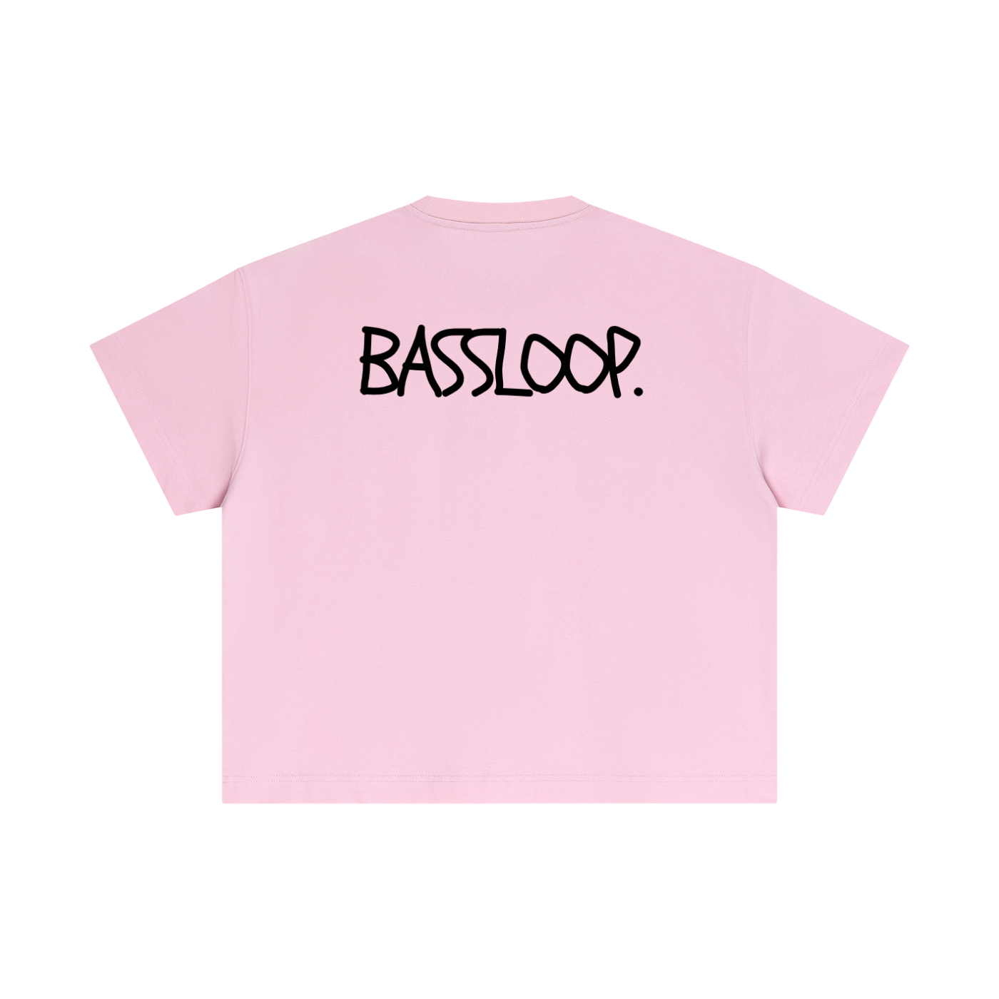 Bassloop. Sketch Text Boxy Tee (Front Text)